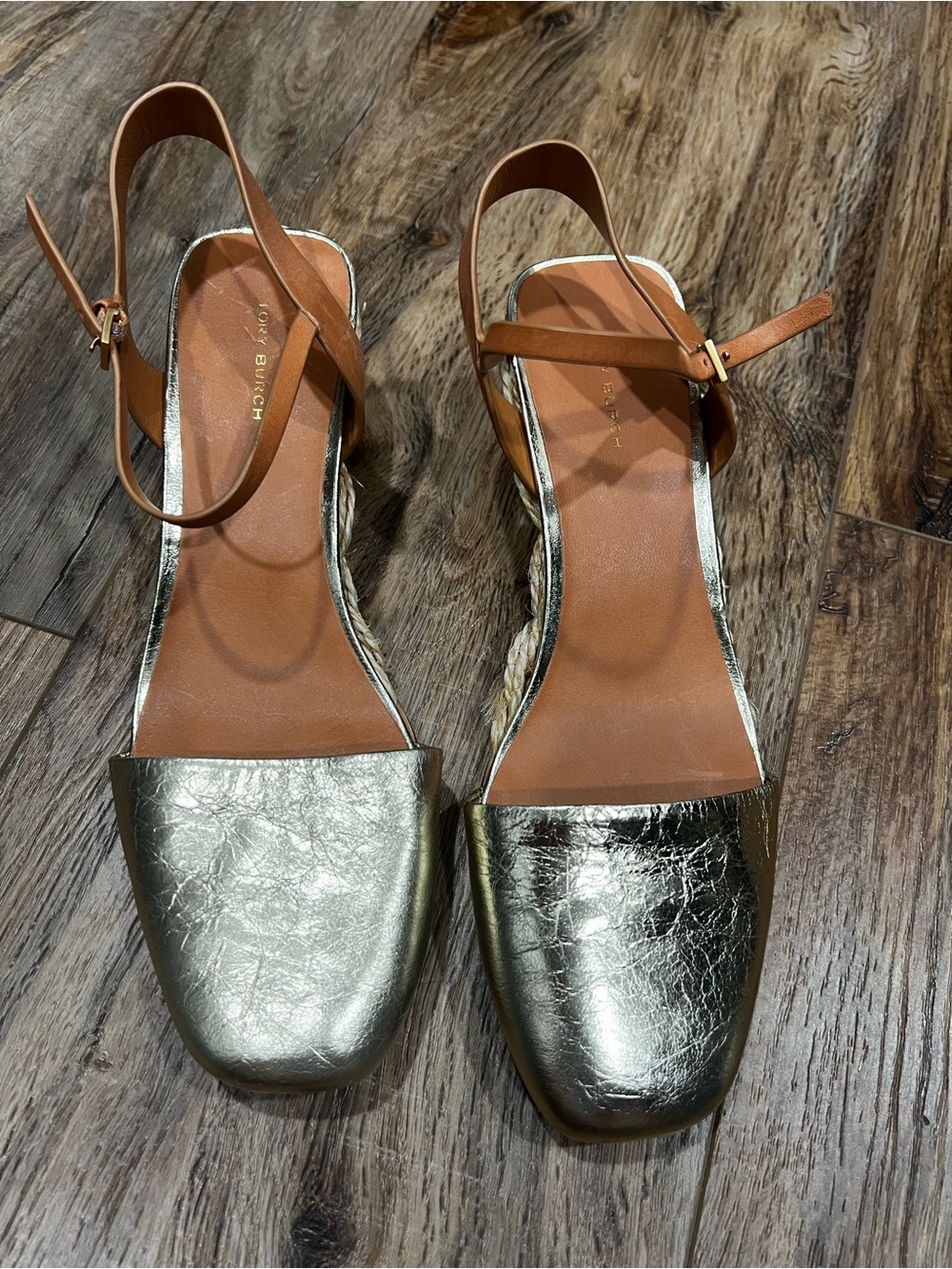 Tory Burch Espadrille Wedge - size 9